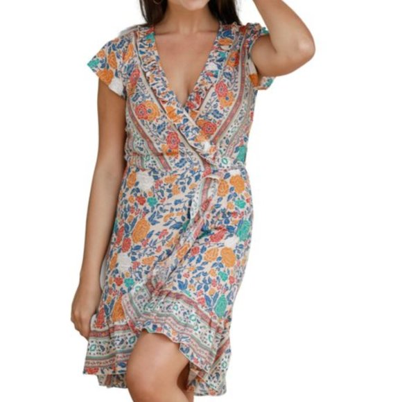 Aura The Label Boho Wrap Dres - Picture 2 of 9